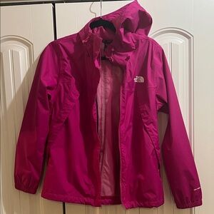 The North Face women’s Fuchsia Raincoat